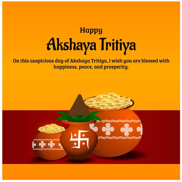 Feliz akshaya tritiya indian hindu festival ilustração em vetor