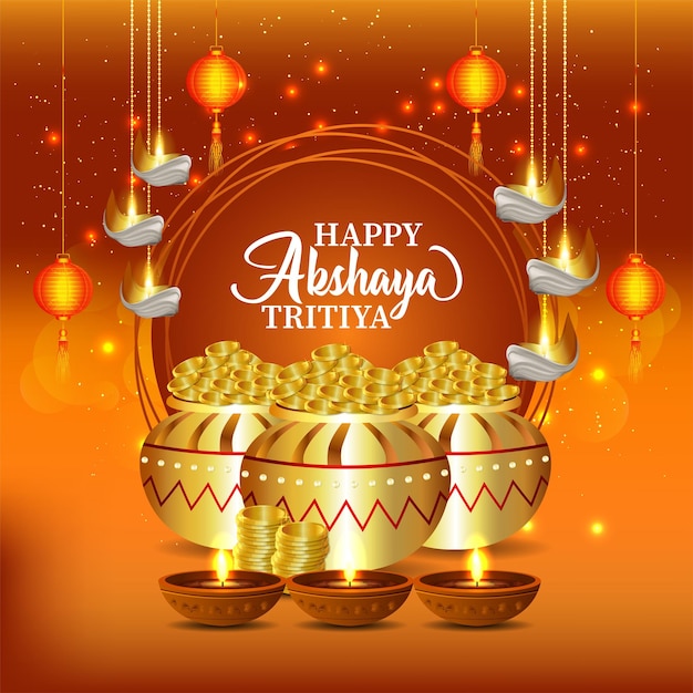 Feliz akshaya tritya fundo de celebração