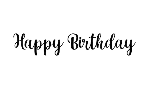 Feliz aniversário design de saudação manuscrita