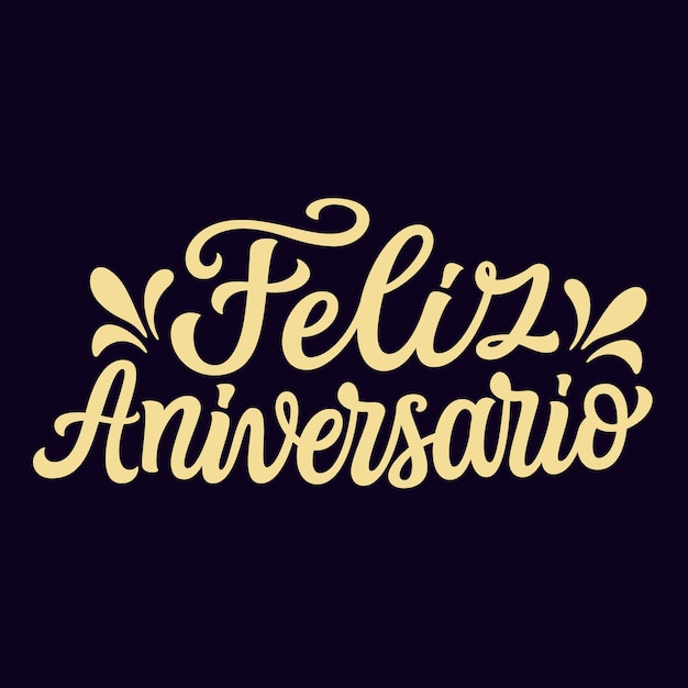 Feliz aniversário em espanhol Letras à mão