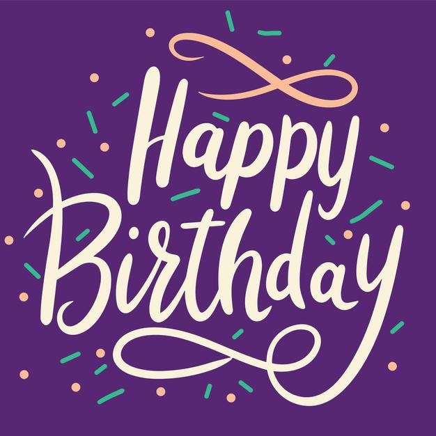 Feliz aniversário inscrição manuscrita conceito Feliz aniversario texto bandeira composição quadrada