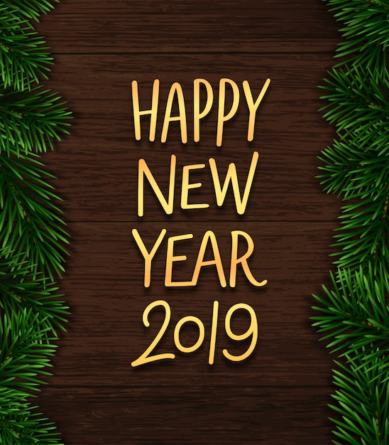 Feliz ano novo 2019 cartão