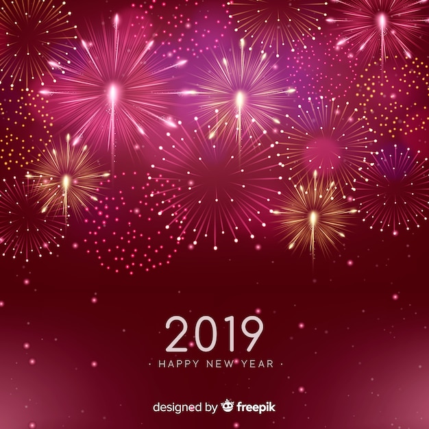 Feliz ano novo 2019 fundo