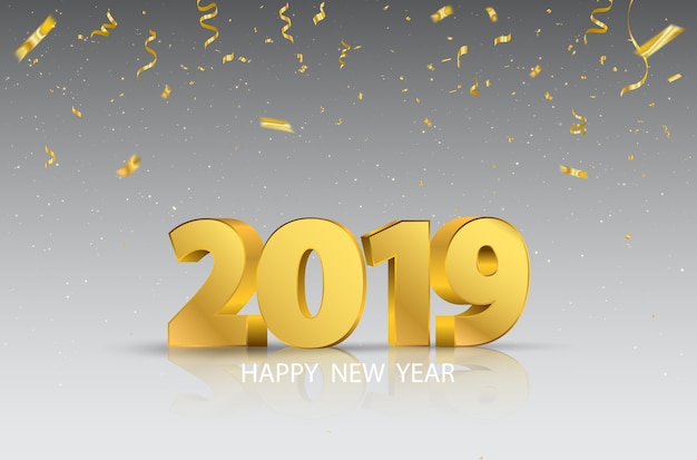 Feliz ano novo 2019 fundo.