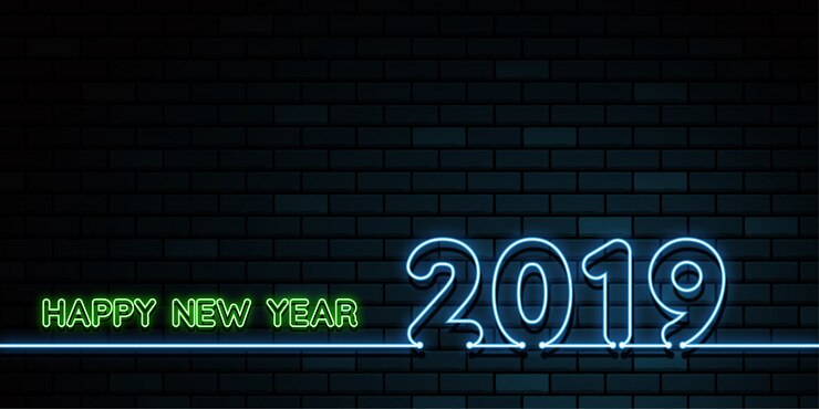 Vetor feliz ano novo 2019