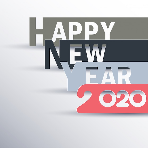 Feliz ano novo 2020. cartão de boas vindas.
