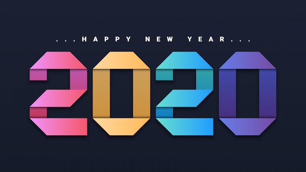 Feliz ano novo 2020 fundo