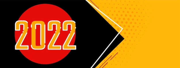 Feliz ano novo 2022 celebração de vetor de design de banner