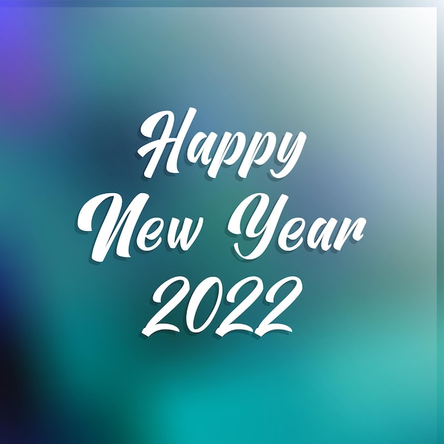 Feliz ano novo 2022 text design vector
