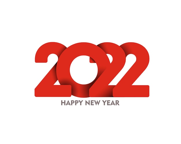 Feliz ano novo 2022 Texto Tipografia Design Patter, ilustração vetorial.