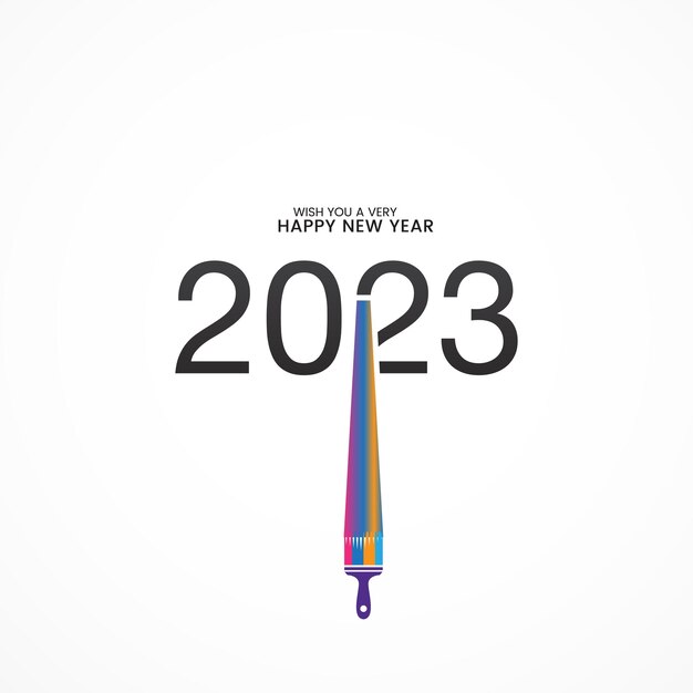 Feliz ano novo 2023 design criativo para arte vetorial de pôster de banner