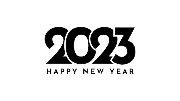 Feliz Ano Novo 2023 Design de Texto de Exibição