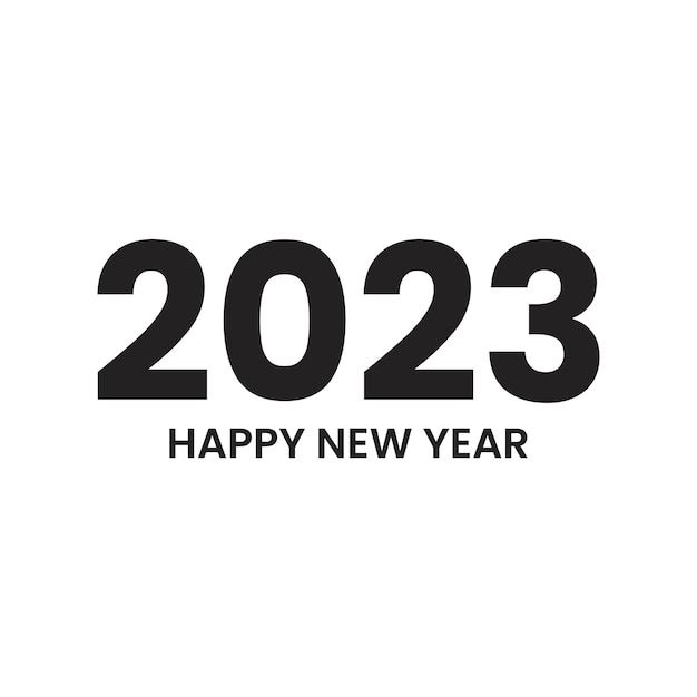 feliz ano novo 2023 design de tipografia de texto