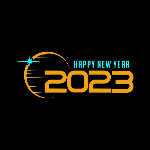 Feliz ano novo 2023 modelo de vetor
