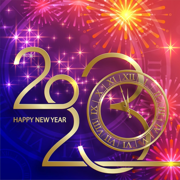 Feliz ano novo 2023 padrão festivo na cor de fundo