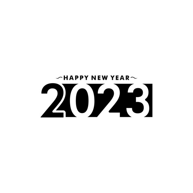 Feliz ano novo 2023 vetor de logotipo
