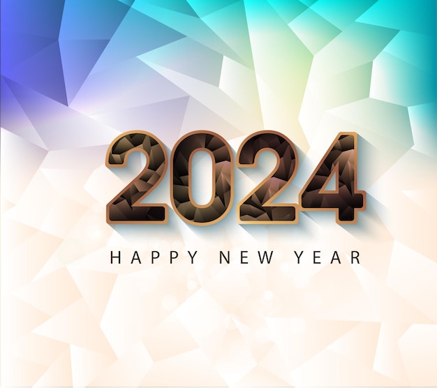 Feliz ano novo 2024 feliz natal Vetor Premium