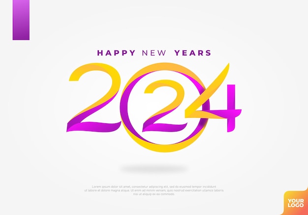 Feliz ano novo 2024 logotipo