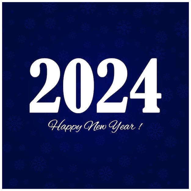 Vetor feliz ano novo 2024 modelo quadrado com número pendurado 3d conceito de saudação para o novo ano 2024 confet