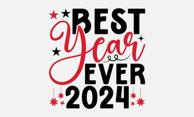 Feliz ano novo 2024 t-shirt design design de tipografia