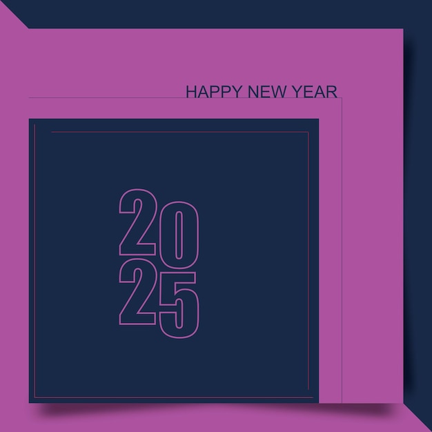 Feliz Ano Novo 2025 Social Media Post Design
