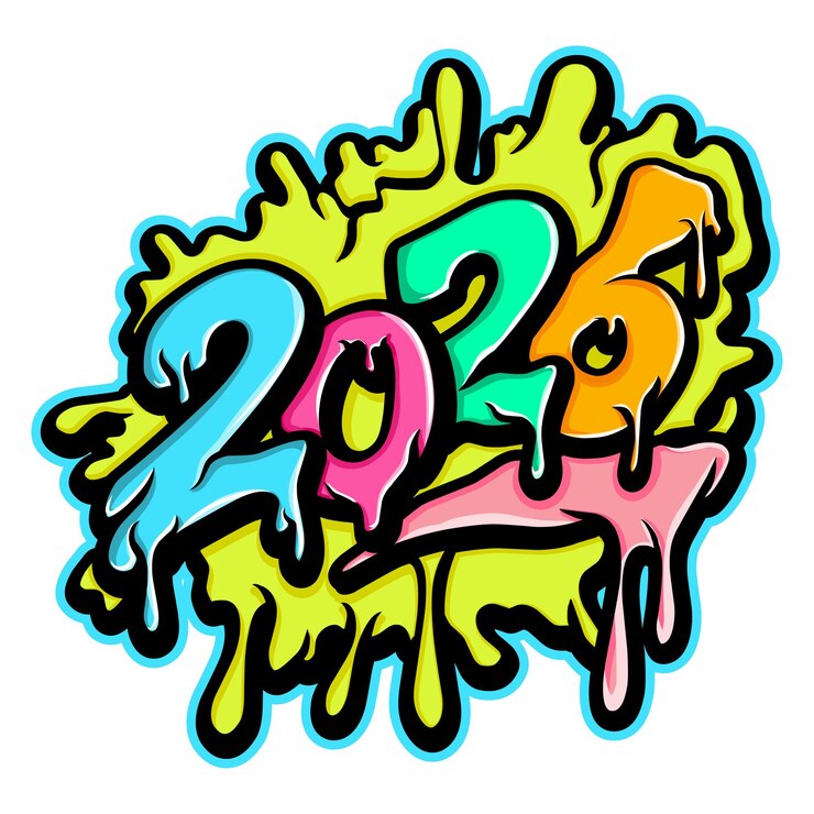 Vetor feliz ano novo 2026