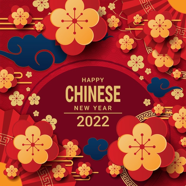 Feliz ano novo chinês 2022 design de banner