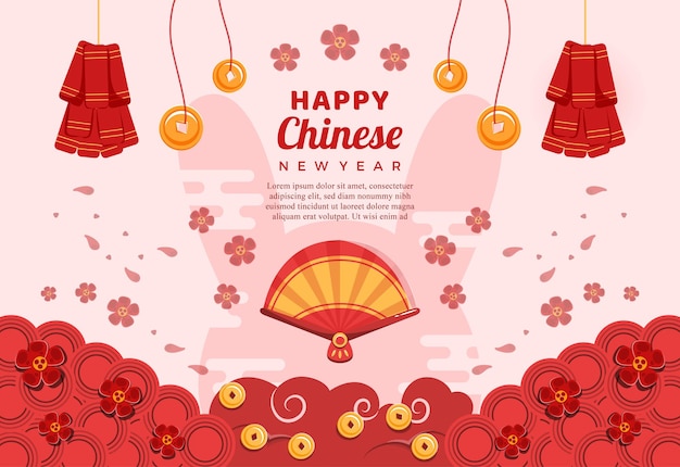 Feliz Ano Novo Chinês 2023 Ilustração do Ano do Coelho Design de Plano de Fundo