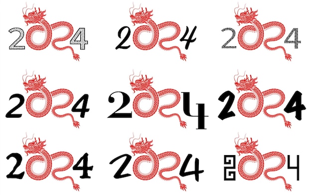 Feliz ano novo chinês 2024 o signo do zodíaco do dragão