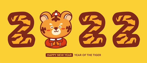 Feliz ano novo chinês de 2022. ano do tigre