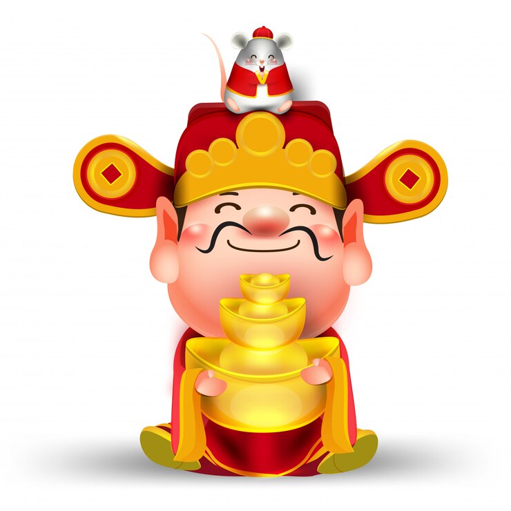 Vetor feliz ano novo chinês personagem