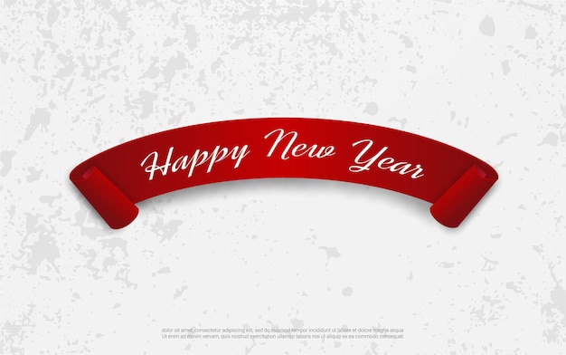 Feliz ano novo conceito de letras