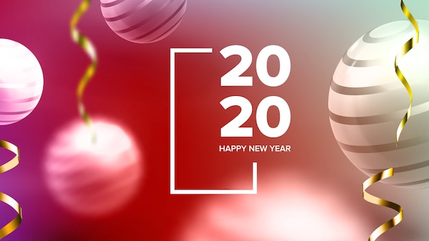 Feliz ano novo convidar Banner