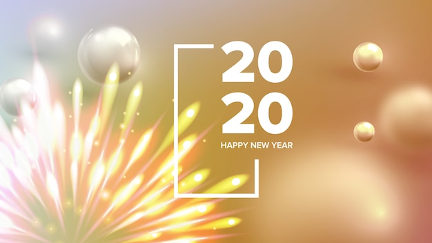 Feliz ano novo convidar Banner
