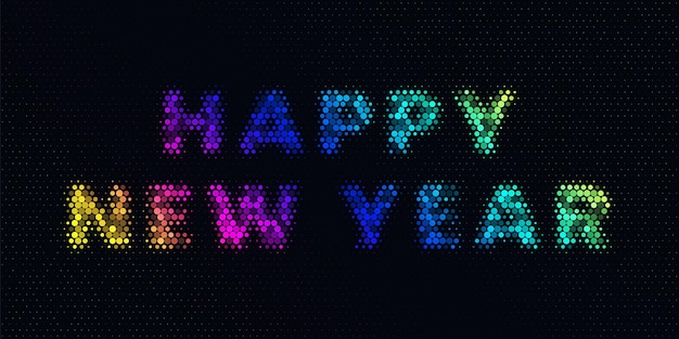 Feliz ano novo fundo abstrato colorido de meio-tom