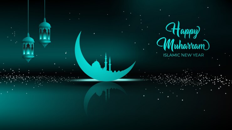 Feliz ano novo islâmico muharram design