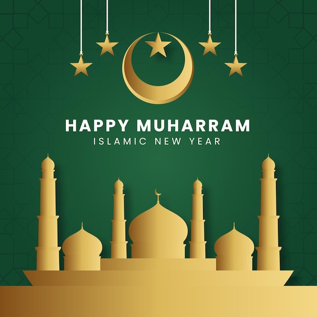 Feliz ano novo islâmico muharram saudação