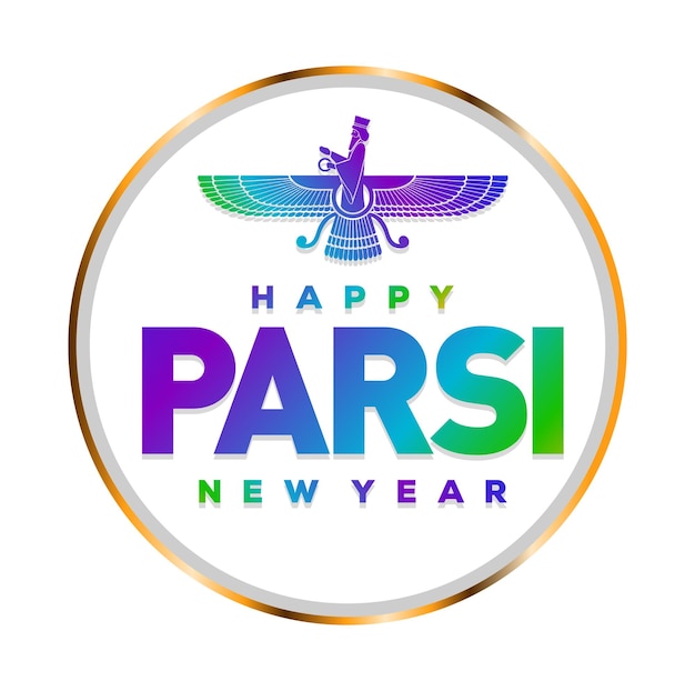 Feliz ano novo parsi ilustração parsi post de ano novo