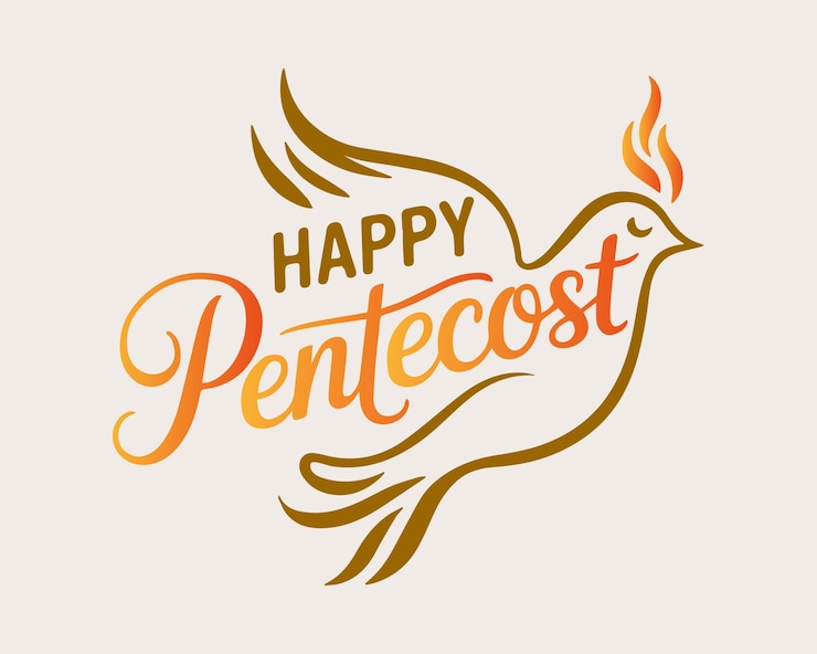 Vetor feliz arte pentecostal
