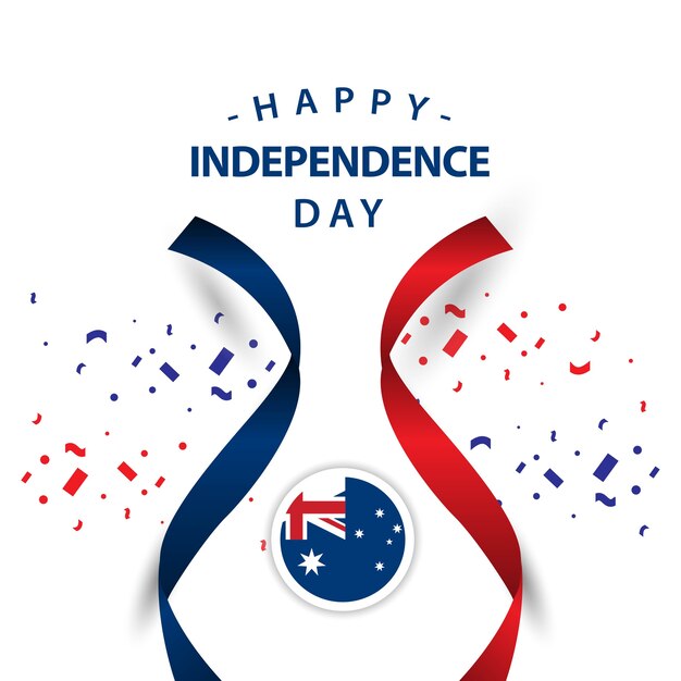 Feliz, austrália, dia independência, vetorial, desenho, ilustração