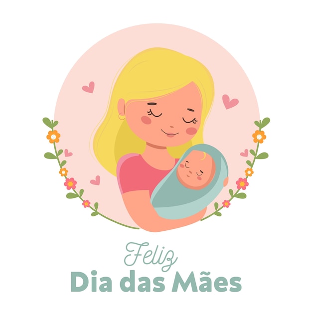 Feliz cartão de Dia da Mãe Vector