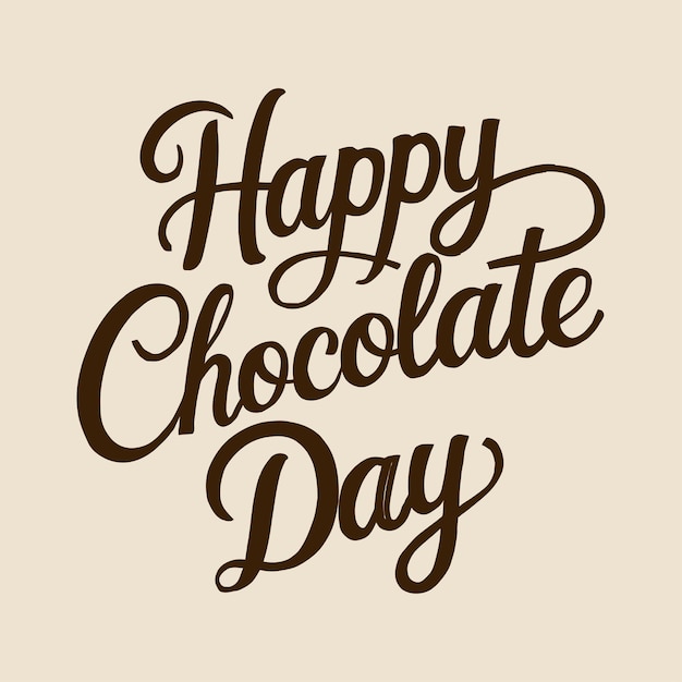 Feliz cartão de saudação de dia de chocolate