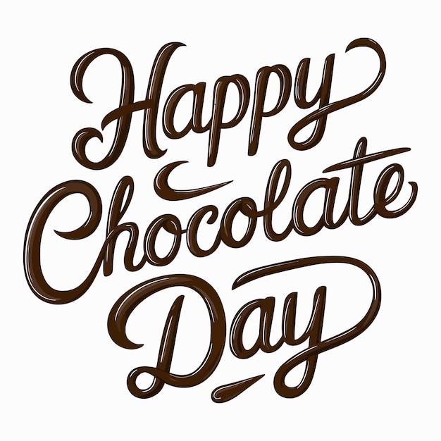 Feliz cartão de saudação de dia de chocolate