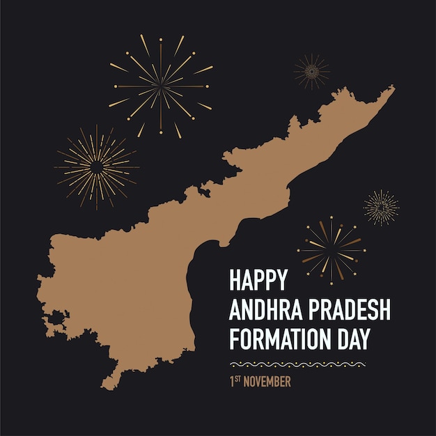 Feliz celebração do dia de formação de andhra pradesh