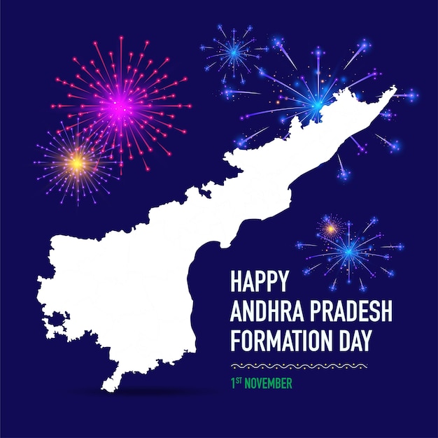 Feliz celebração do dia de formação de andhra pradesh