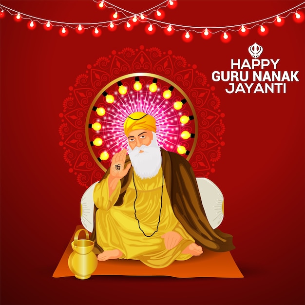 Feliz celebração do guru nanak jayanti