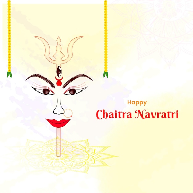 Vetor feliz chaitra navratri