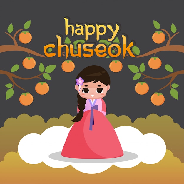 Feliz chuseok ilustração