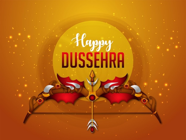 Feliz conceito de design do festival hindu dussehra vijayadashami