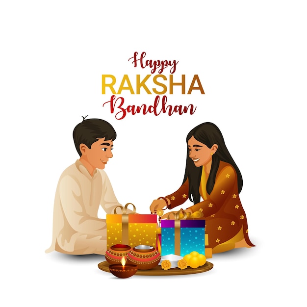 Feliz conceito de design raksha bandhan